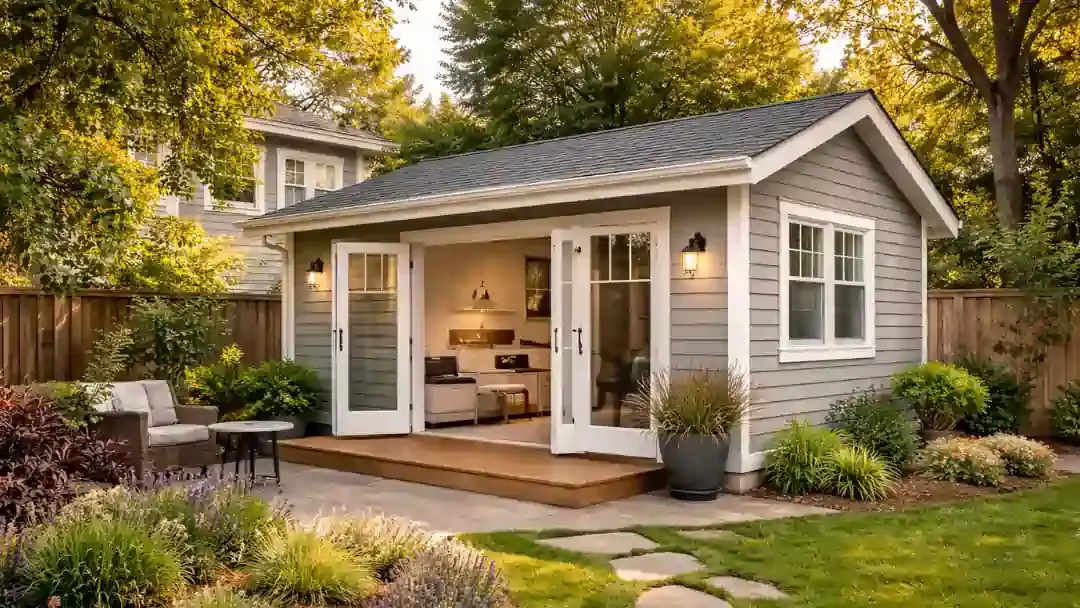 Detached ADU with private entrance in San Francisco backyard