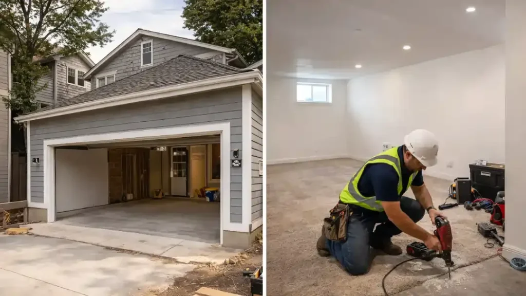 Garage and basement addition in San Francisco home