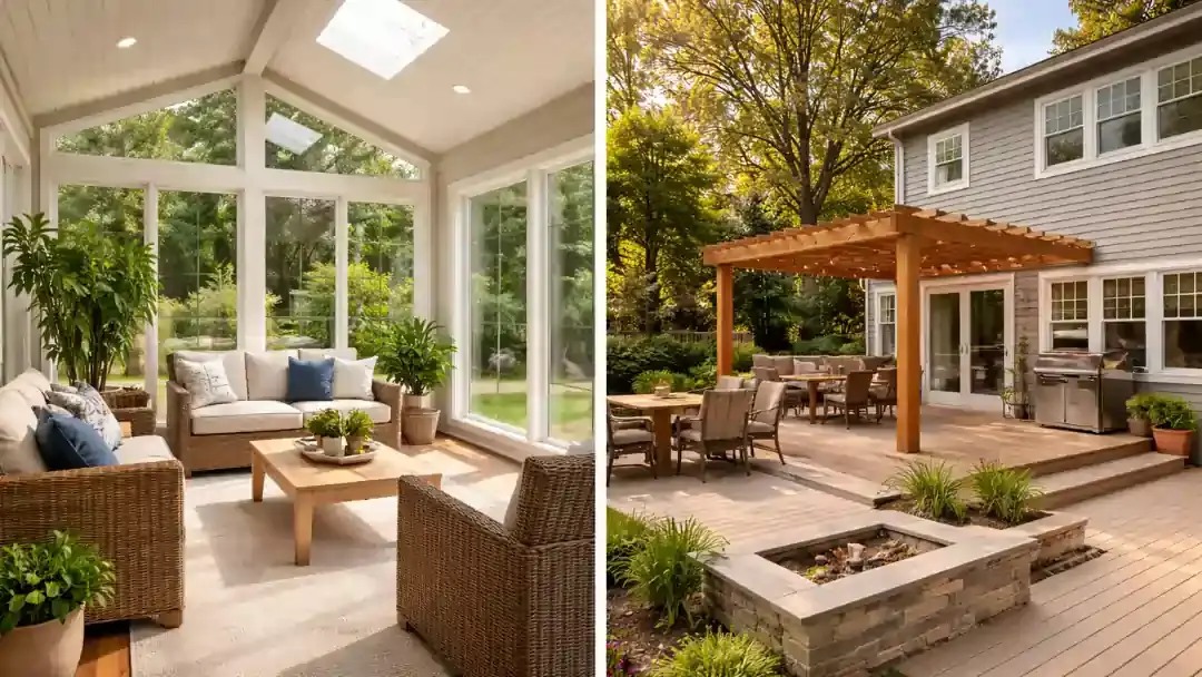 Sunroom and custom deck addition in San Francisco home
