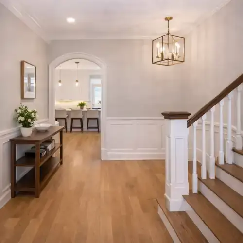 Remodeled hallway and staircase interior in Western Addition San Francisco