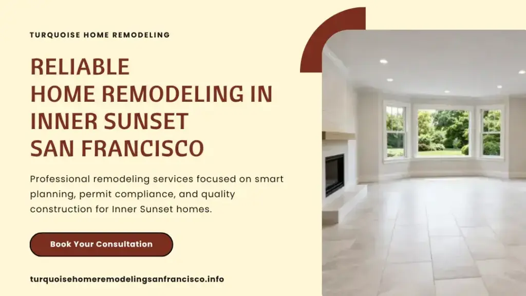 Modern home remodeling with tile flooring and bright open space in Inner Sunset San Francisco