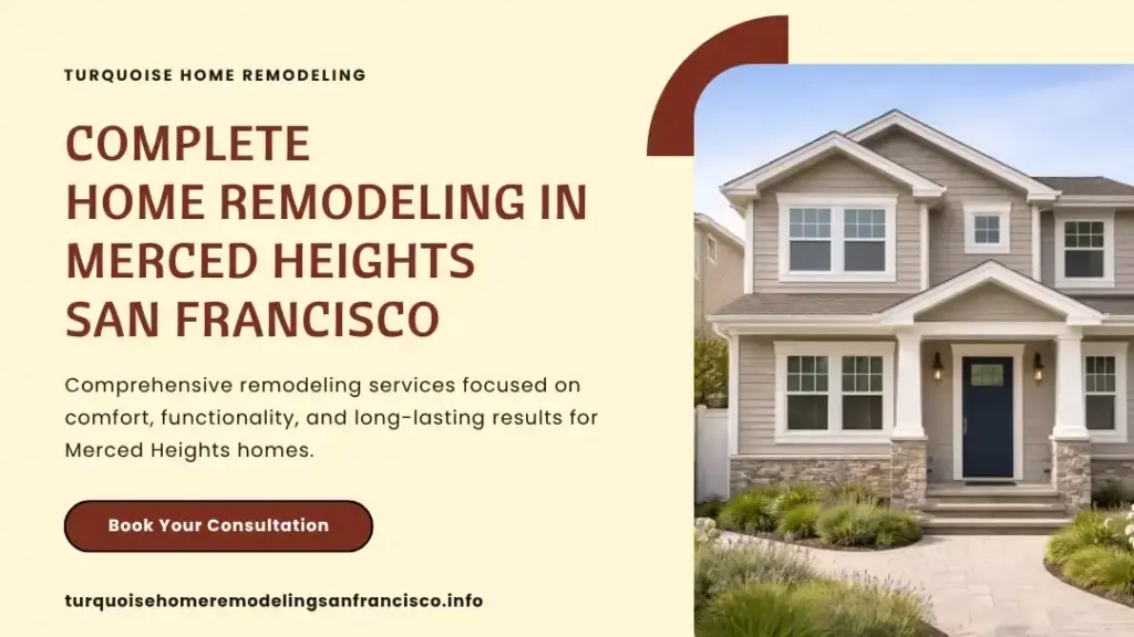 Complete home exterior remodel with new siding and entry in Merced Heights San Francisco