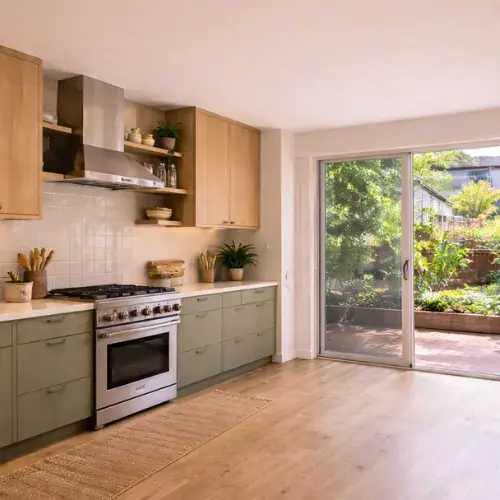 Sustainable kitchen remodeling in Excelsior San Francisco with natural materials