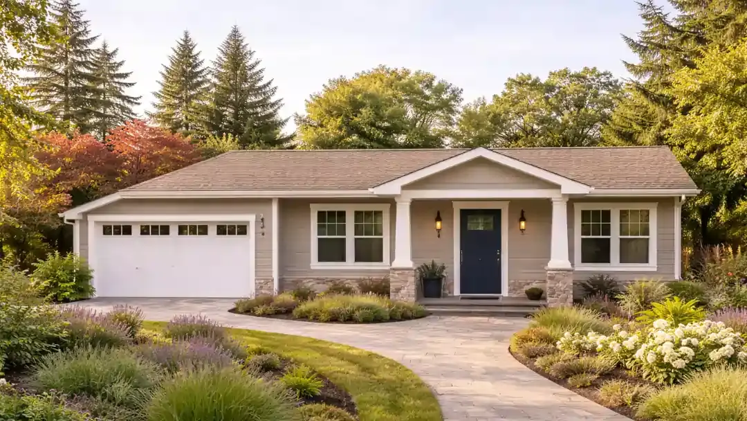Simple remodeled home exterior with new siding and landscaping in San Francisco