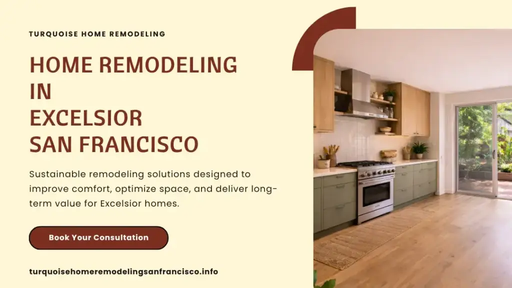 Home remodeling in Excelsior San Francisco with updated kitchen interior