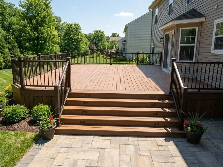 finished backyard deck remodel san francisco ca