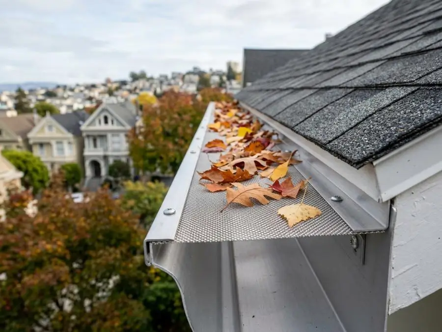 gutter guard installation on san francisco roofline